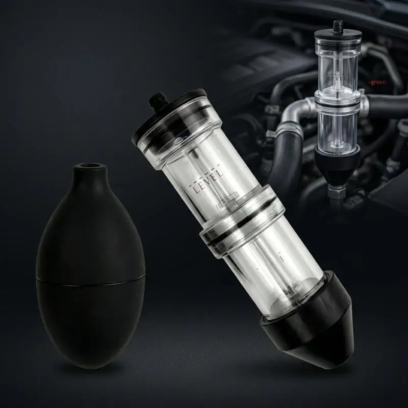 【MO2】Head Gasket Tester Kit CO2 Leak Detector Transparent Durable Automotive Diagnostic Tool For Car Truck Engine Maintenance{M}
