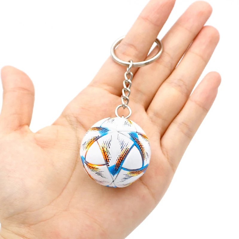 PU Leather Football Souvenir Key Chain Men Women Soccer Fans Keychain Pendant Key Ring Gift Bag Charms Accessories