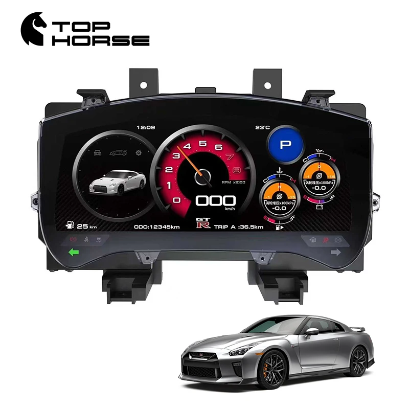 

Niss-an GTR R35 ЖК-цифровой кластерный измеритель скорости AA