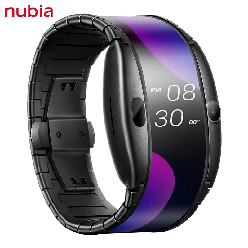 For Nubia Alpha Smart Telefoon Horloge Flexibele Scherm Snapdragon Bluetooth Bellen Smart Watch  fitness tracker For Xiaomi