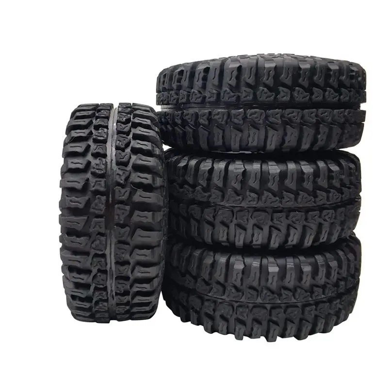 FBIL-8PCS 100MM 1.9 Rubber Tires Tyres Wheel For 1/10 RC Crawler Car Axial SCX10 90046 AXI03007 Traxxas TRX4 D90 Tamiya CC01