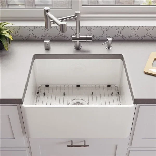 z 24 Inch Modern American Standard White Farmhouse Sink Rectangular Kitchen sinks