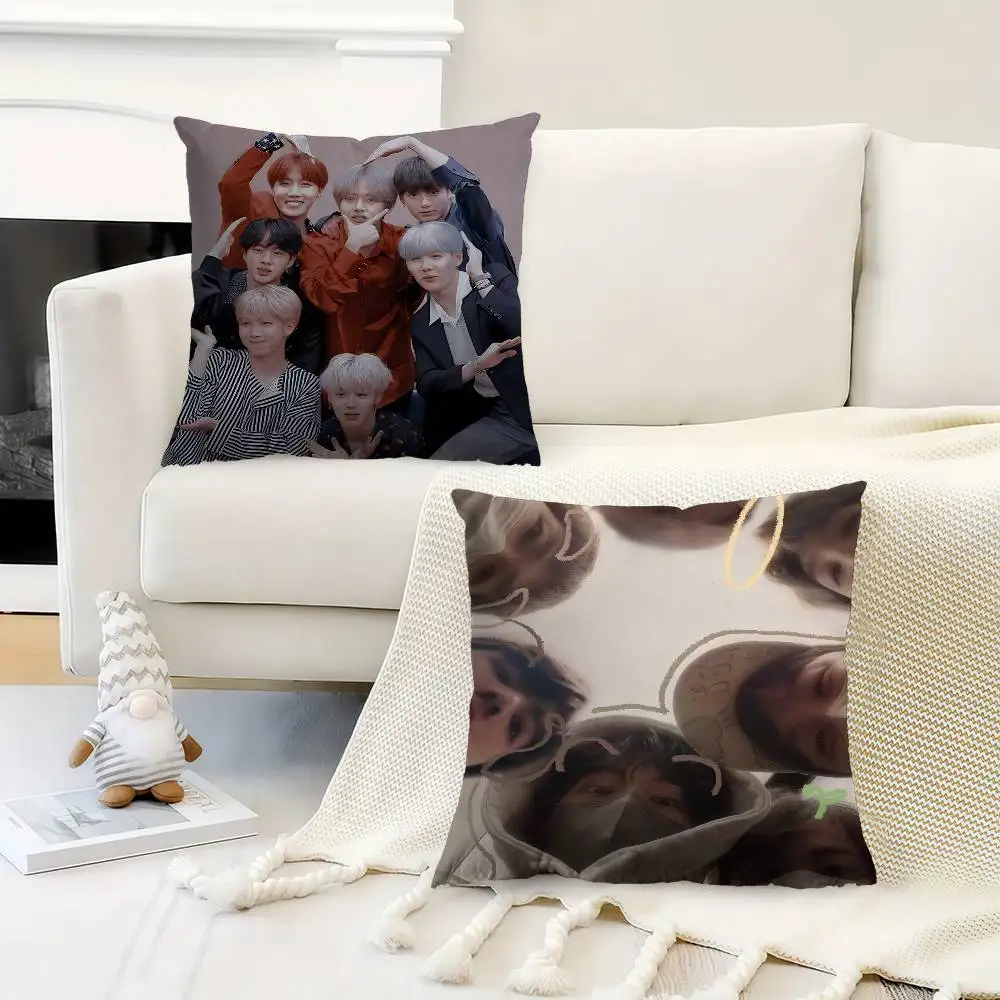 

B-Bangtan Sonyeondan Cushion Cover Inches Farmhouse Decor Home Throw Pillow Covers For Couch Decorations