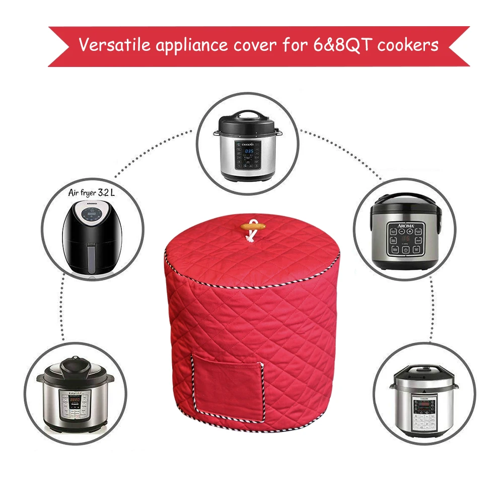 Anti Static Dust Cover 6Qt 8Qt Wrap Reusable Accessories Decorative Home Use Pressure Cookers Dust Cover Lining Interior