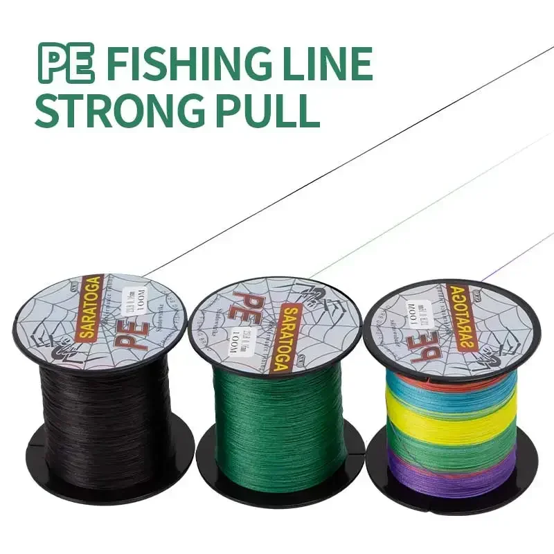 

PE Braided Fishing Lines 100M 4 Strands 18-23LB Super Strong Fishing Wire Japan Multicolor Multifilament Line for Saltwater