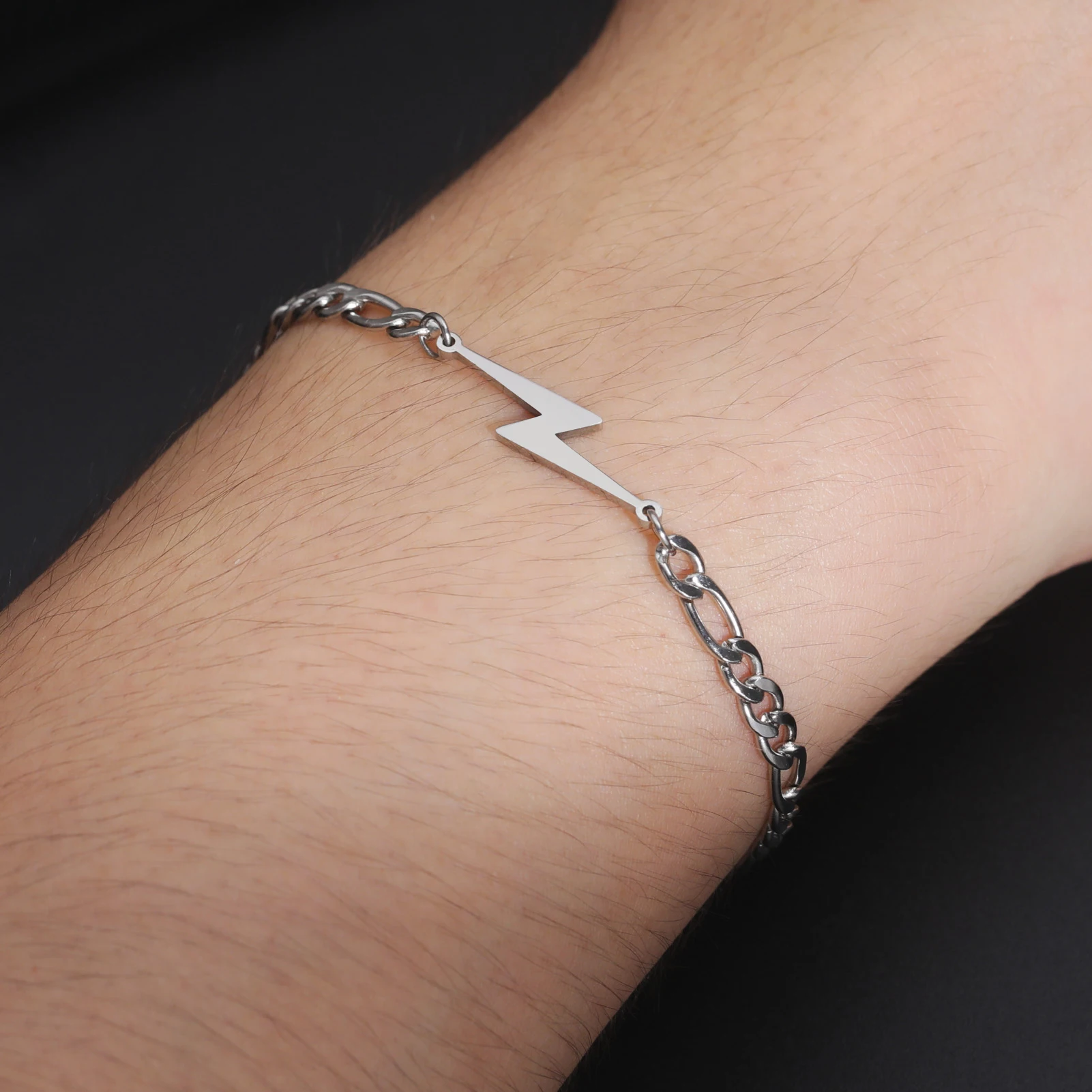 Cazador Goldfarbene Blitz-Charm-Armbänder für Damen, Edelstahl, Wachsseil-Armband, Schmuck, Geburtstagsgeschenke, 2026, trendig – Detail 16