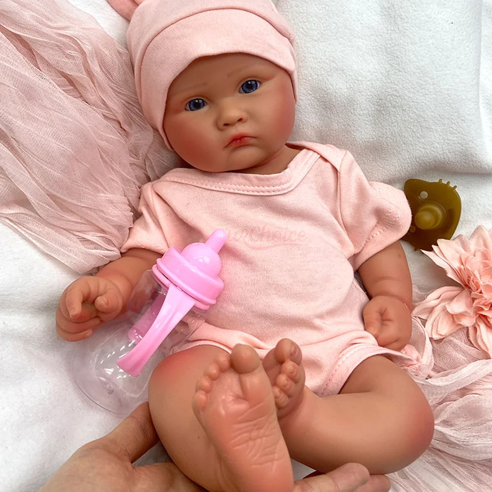 Nova Boneca Reborn de Silicone 100% Completo, 18 Polegadas, Recém-Nascida Ponderada, Não Pintada/Pintada, Bebê Reborn Menina, Muñeca De Renacimiento De Silicona