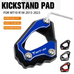 Motorcycle Kickstand Extension Pad For Yamaha MT10 FZ10 MT-10 MT 10 FZ-10 R1M R1 M 2015-2023 Foot Side Stand Pad Support Plate