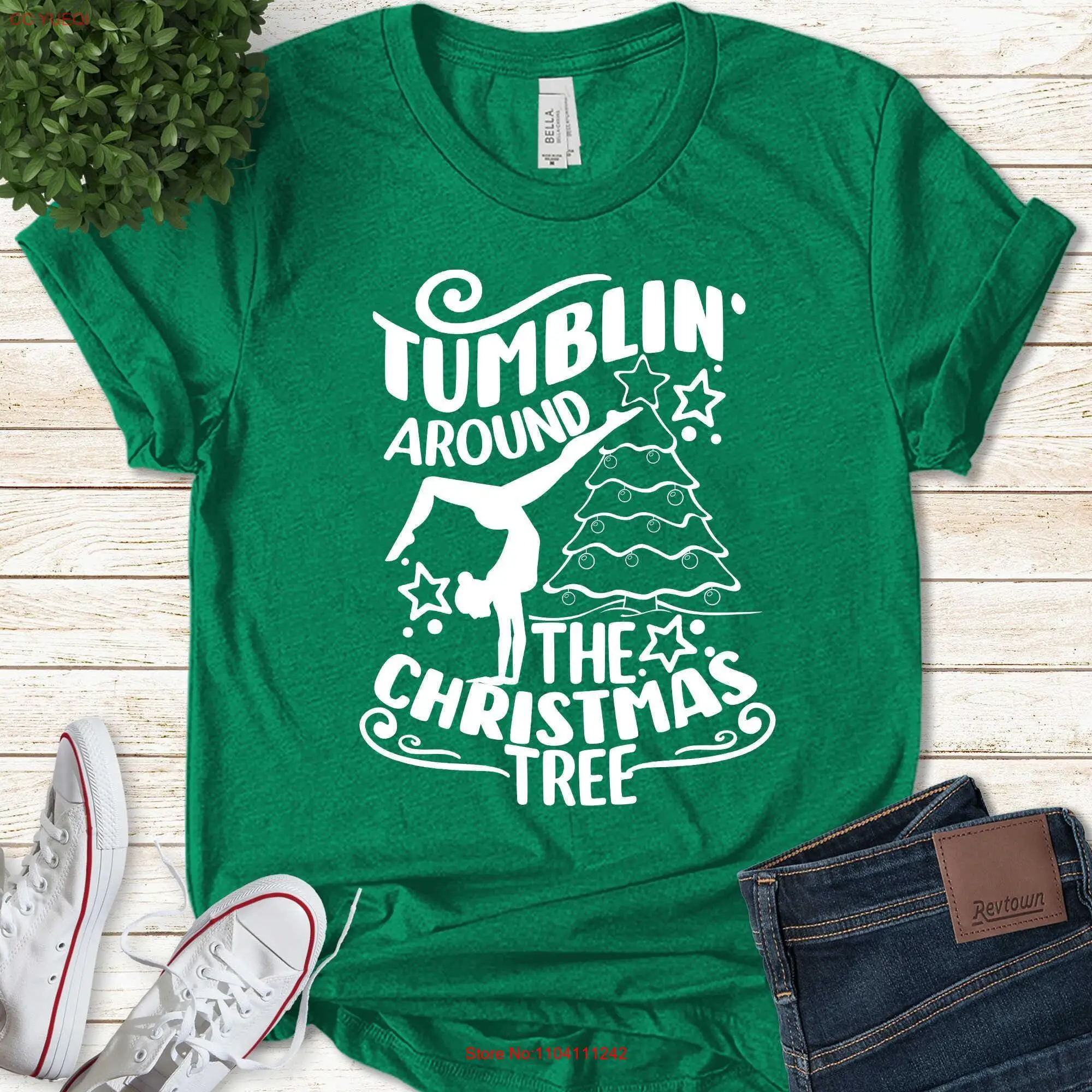 Tumblin' Xmas Tree T Shirt Gymnastics Gymnast Holiday Winter Season Top Trendy Cheer Tumbling Dance Clothing Photo Ideas K