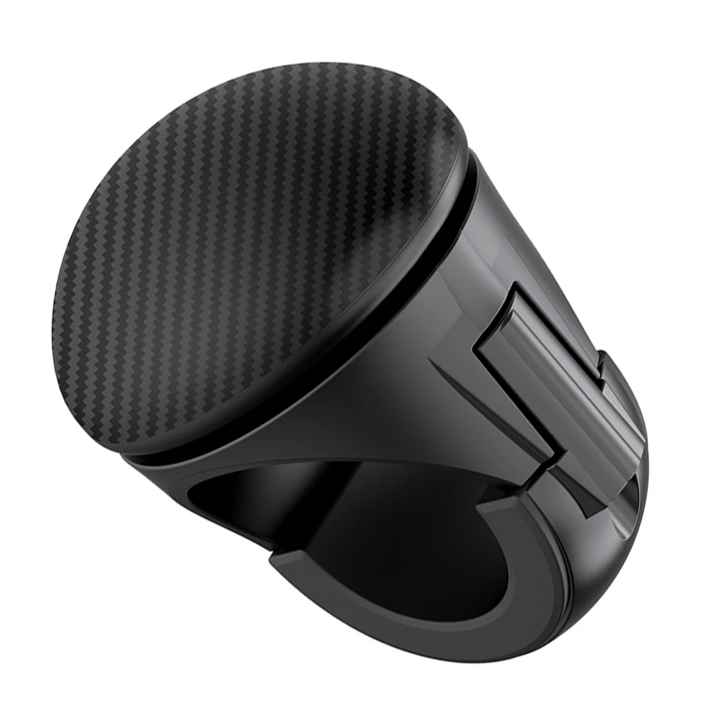 Silicone Carbon Fiber Steering Wheel Spinner Knob 360 Degree Rotation for Cars Trucks Trailers Boats Agricultural Machinery