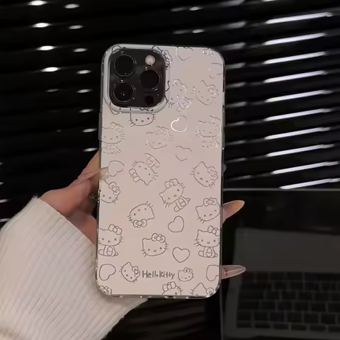 Full screen Cute Hello Kitty Case For Samsung Galaxy S25 S24 S23 S22 Ultra S21 Plus FE A16 A56 A33 A35 A55 A54 A53 Funda Covers