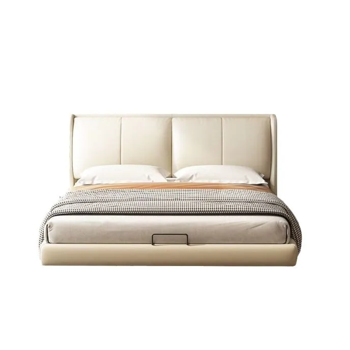

Suspension bed Italian light luxury minimalist, modern double high-end atmosphere cream wind 1.8 wedding bed