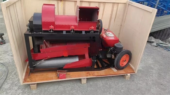 Fotografia 6: Máquina Debulhadora Profissional Multifuncional Pequena para Descascar Feijão, Milho e Trigo com Motor para Uso Agrícola