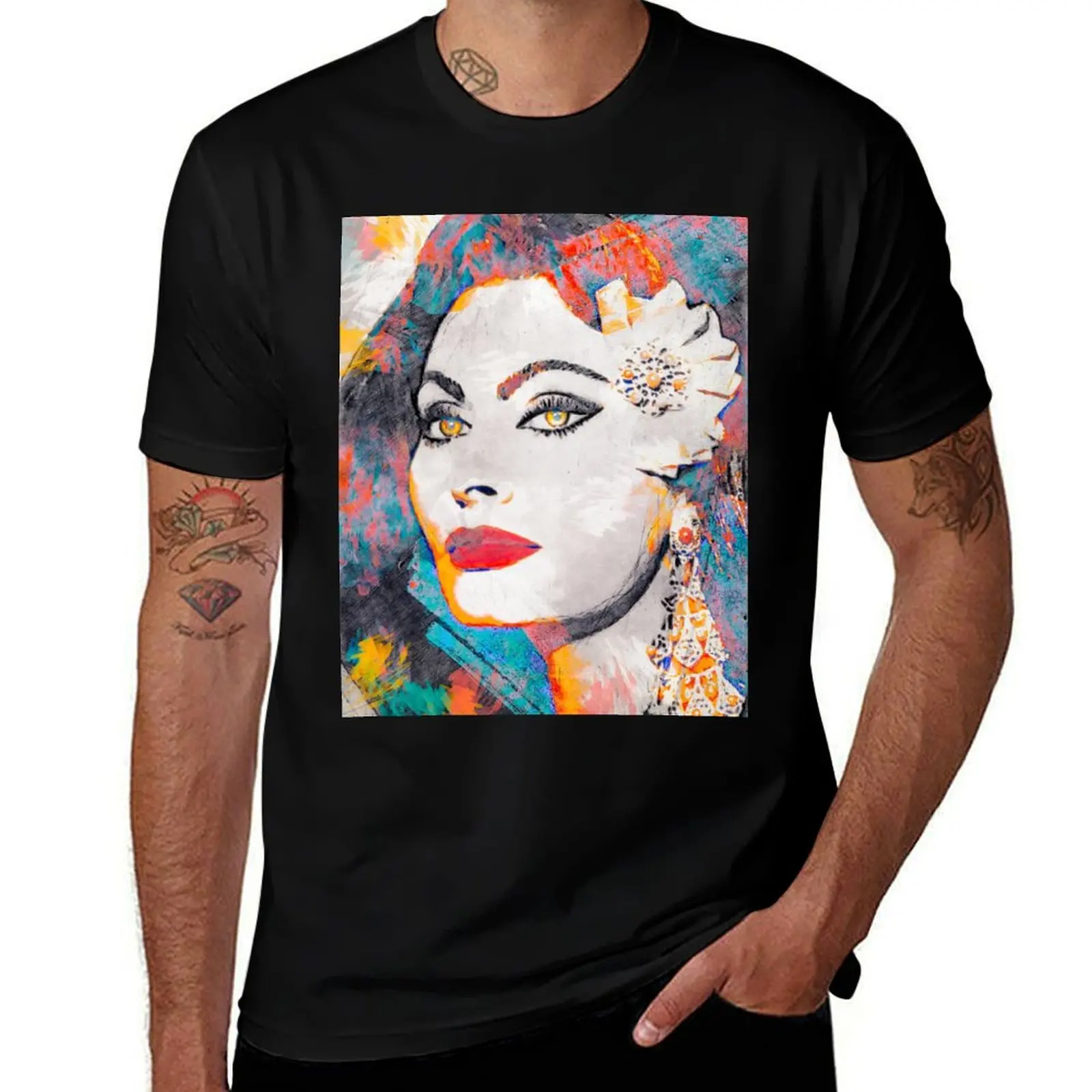 Sophia Lauren Pop Art T-Shirt Holiday Lightweight T-Shirt