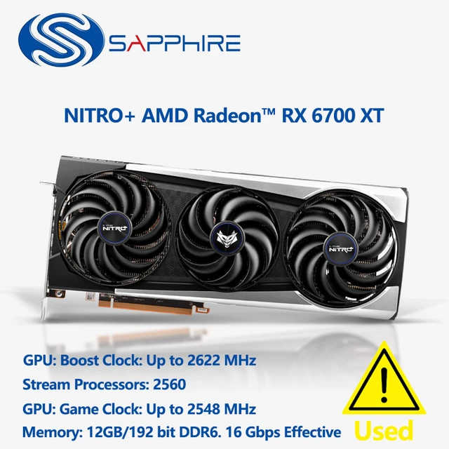 Sapphire NITRO+ AMD Radeon RX 6700 XT Video Card GPU AMD Radeon RX6700XT  12GB OC Graphics Cards Computer Game Card - AliExpress 7