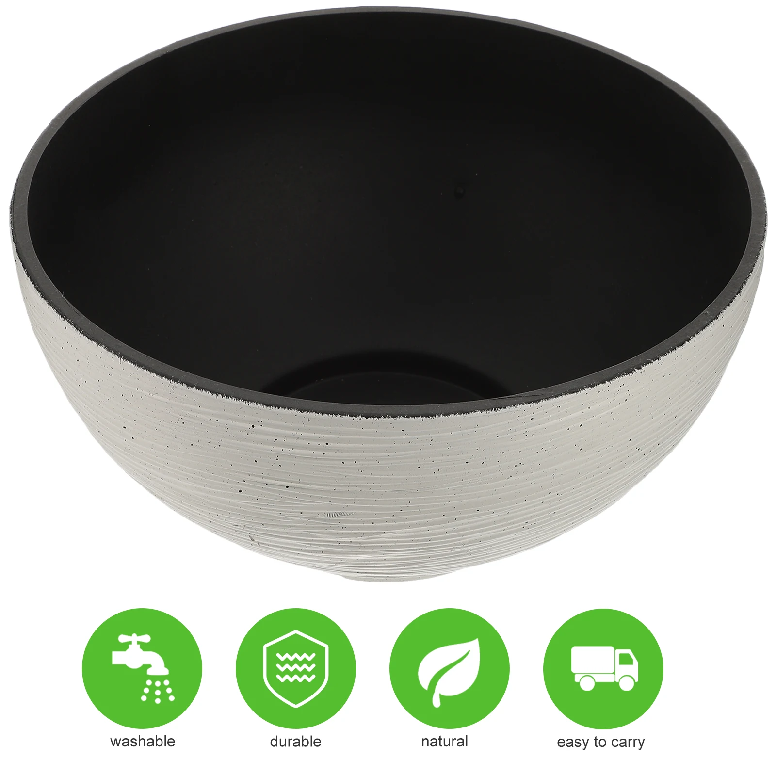 

Quartz White Flowerpot Large Size Hydroponic Plant Pot Deep Lotus Planter Bowl Lily Beige Pots Office Garden Plastic Flowerpot