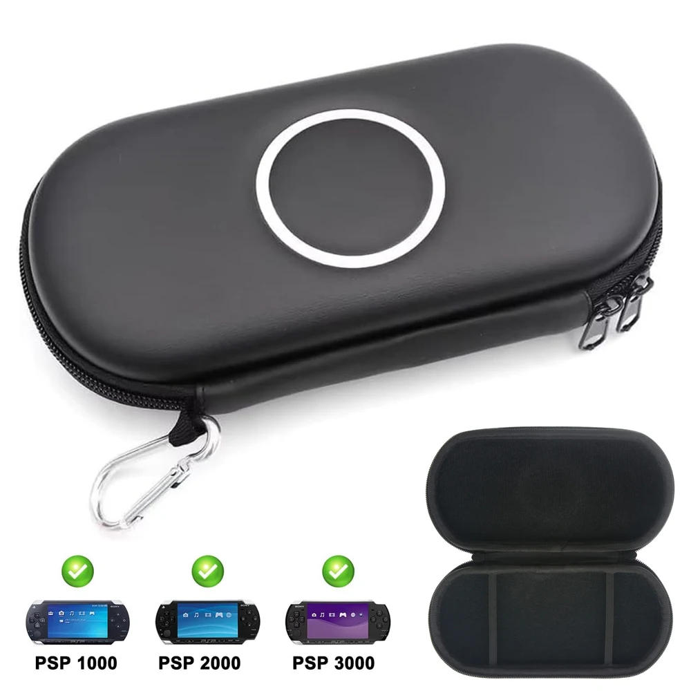 Estojo de transporte de viagem portátil para sony psp 1000 2000 3000 saco de armazenamento bolsa eva capa protetora com zíper para acessórios psp