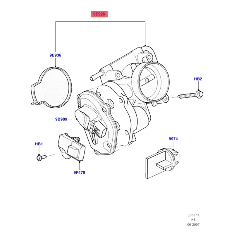 4M5G9F991 1537636 Throttle Body Position TPS Sensor For Ford C-Max Fiesta Focus Galaxy Mondeo Fusion 1.8 2.0 2.3L