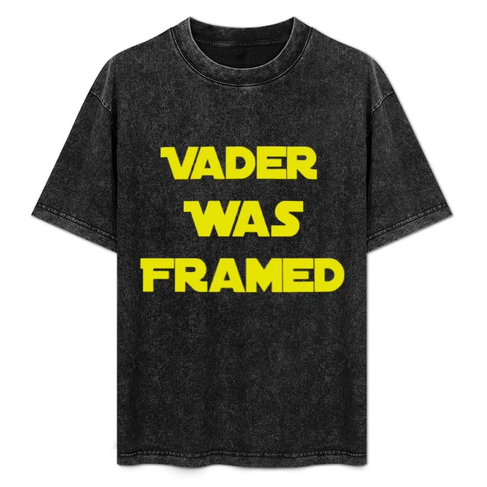 

Vader Was Framed In Yellow On Black Background T-Shirt Sports Casual Breathable Tee Shirt