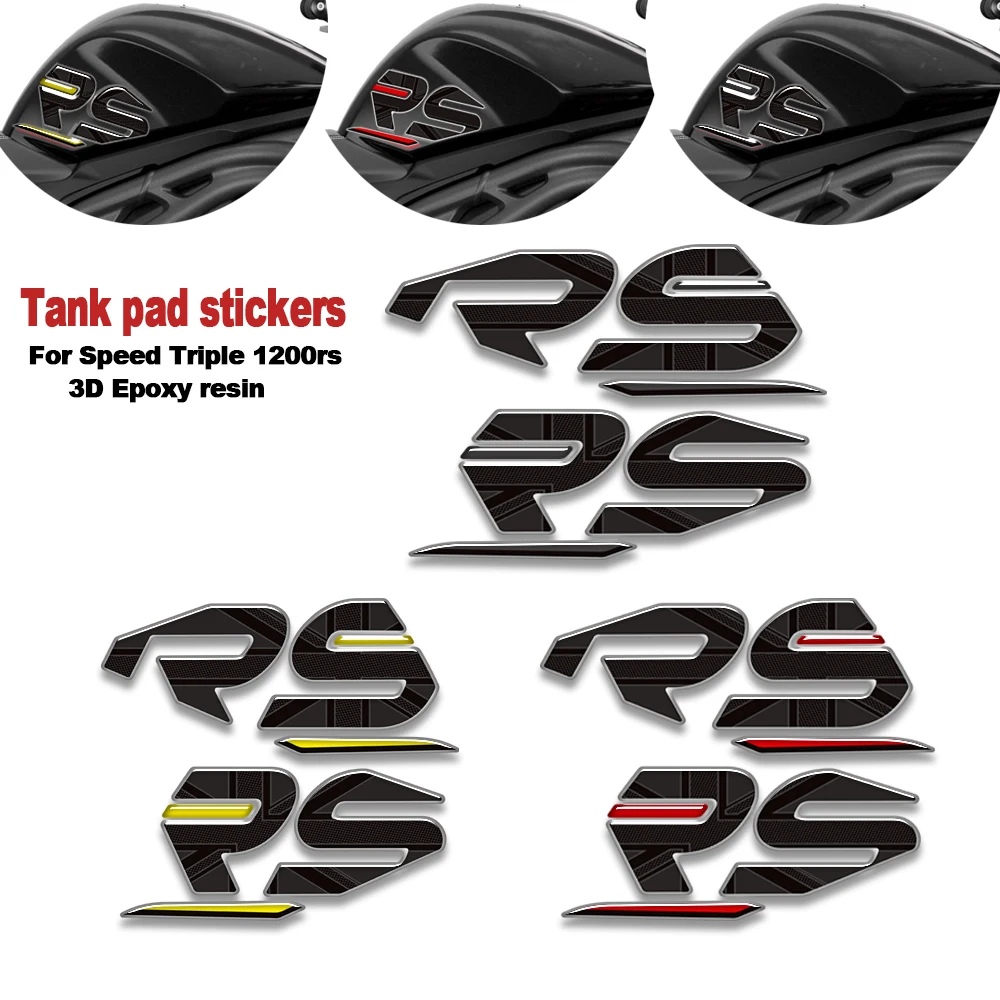 

For Triumph Speed Triple 1200rs 1200 RS 3D resin Motorcycle Tank pad Protection stickers kit