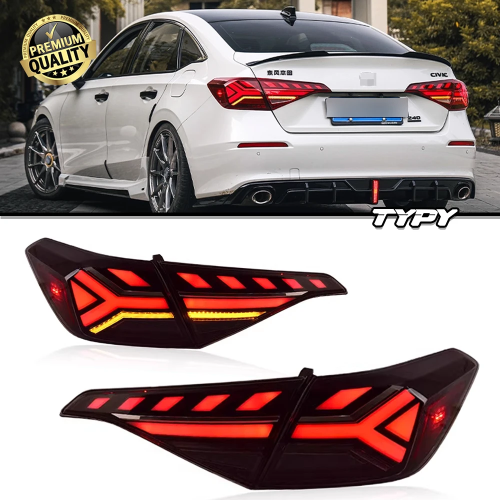 

TYPY Car Lights For Honda Civic 11th Taillight 2022-2025 Upgrade Modified to New DRL Dynamic Turn Signal LED Taillight