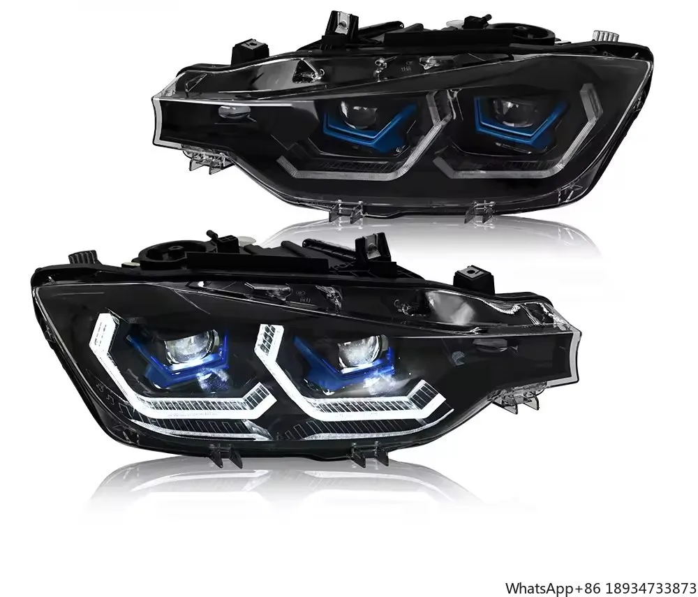 For BMW F30 F31 3-Series 2013-2018 LED Headlights Pair of Auto Accessories with DRL Signal Projector Lens