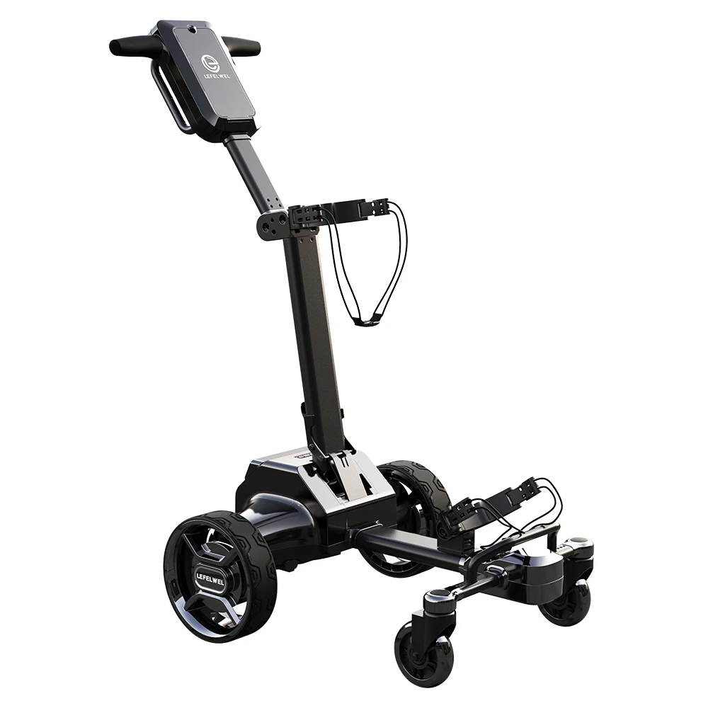 Top of line Electric Golf Trolley Lithium Battery with Remote Control 4 wheels 36-45 holes G5 Automatic Follow me Golf Trolley