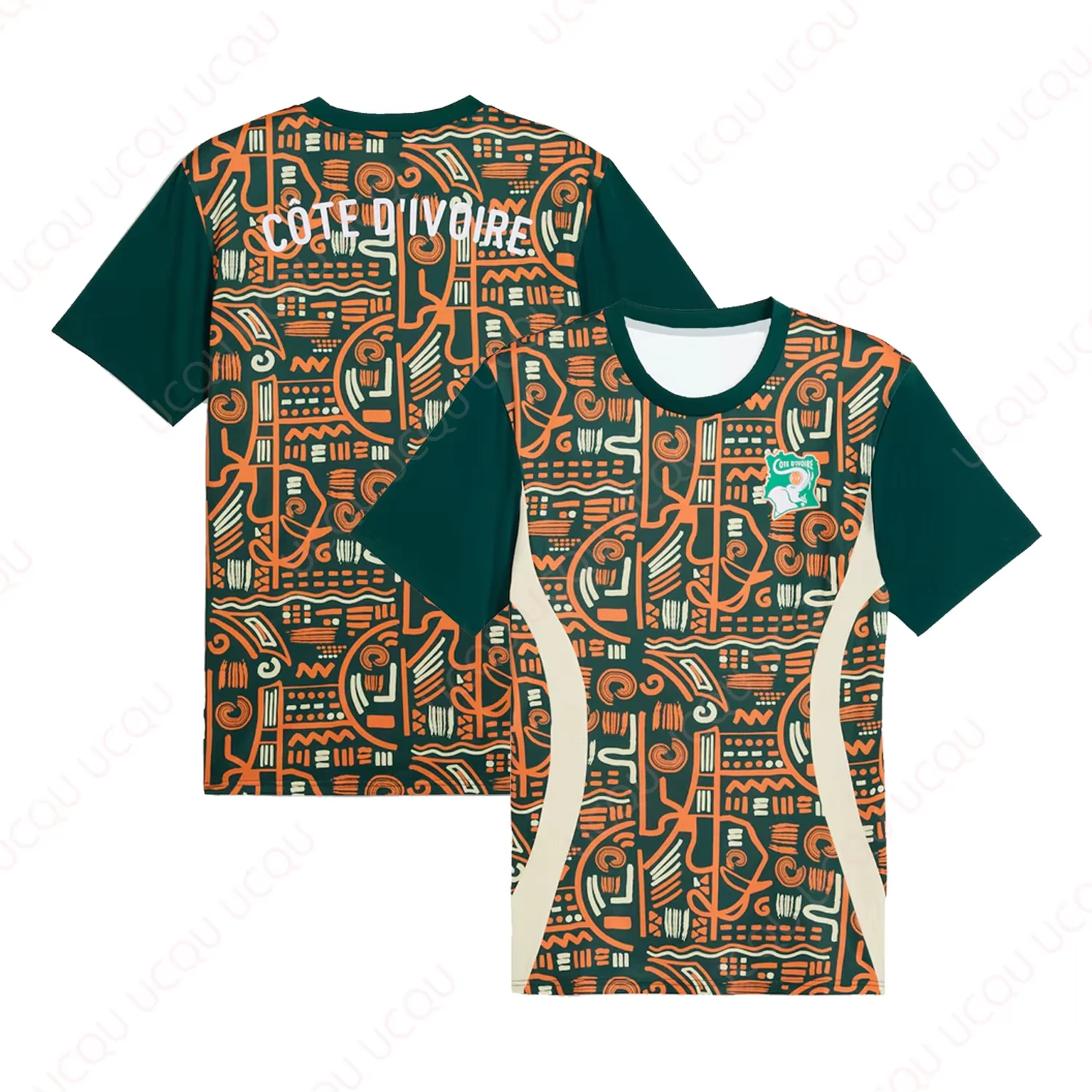 

Ivory Coast National Team 2025 Jersey Unisex Casual Quick Dry Soccer Jersey Streetwear Classic Print Adult&Kid Sportswear