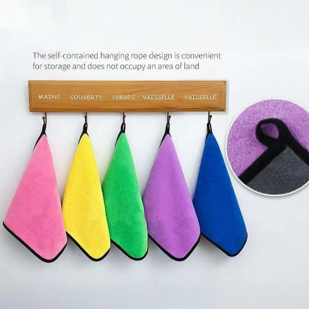 

Microfiber Cleaning Cloths Super Absorbent Oil-Resistant Dishcloth for Kitchen Household Cleaning and Car Washing