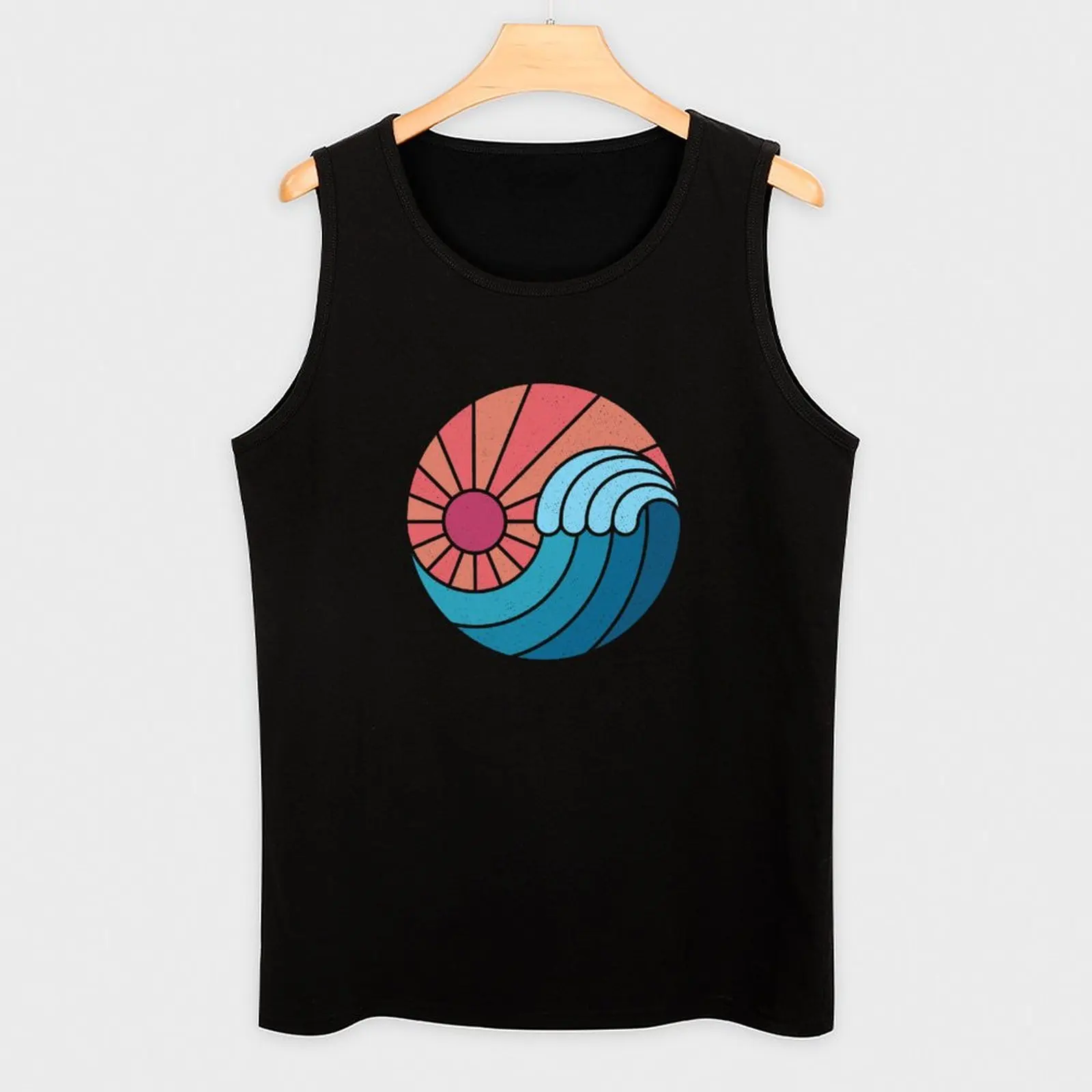 Sun & Sea-Camiseta sin mangas para hombre, camisa de gimnasio, chaleco de verano