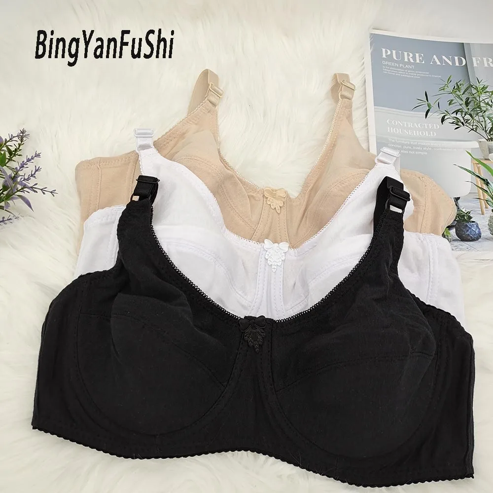 Deep V push up bras for women Supportive Minimizer Bra lace sexy C D E cup crop top large size 75-105 Cotton Bra with bones C20