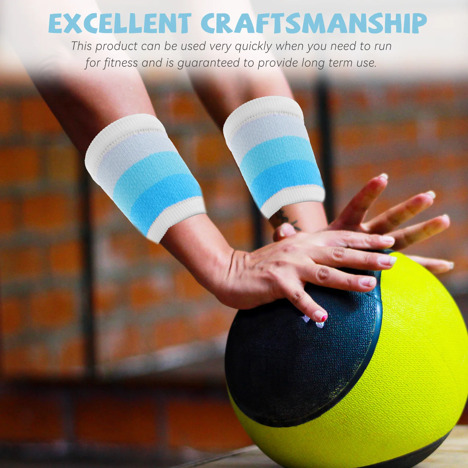 

1Pair Sports Wristbands Reusable Breathable Fitness Wrist Support for Running Basketball Soccer Weightlifting Workout Gym Wrist