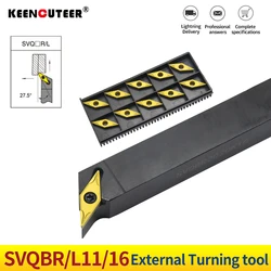 SVQBR/L SVQBR1616H11 SVQBL2525M16 Lathe Cutter Bar Hole Processing Clamping VBMT11/16 Carbide insert CNC External Turning Tool