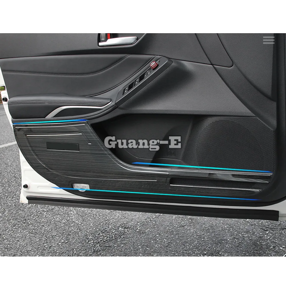 Stainless Steel Inner Door Cover Anti-Kick Board Sticker Trim Decoration For Toyota Avalon XX50 2018 2019 2020 2021 2022 2023 view 2