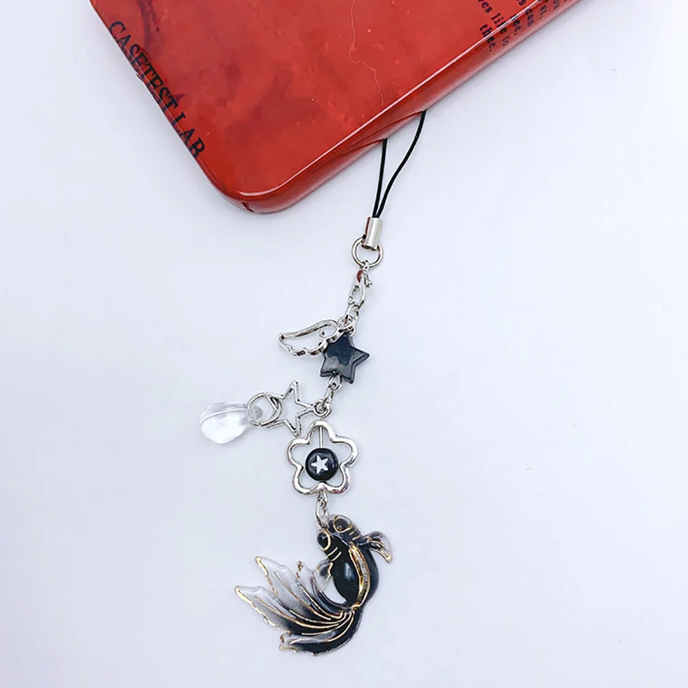 حسن الحظ كوي سحر الهاتف الحبل مطرز المفاتيح مع كريستال Waterdrop زهرة تصميم مكافحة خسر محفظة مجوهرات هدية للنساء #5