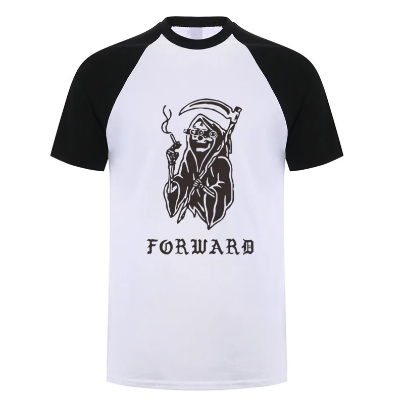 Mens Casual T Shirt Forward Observations Group T Shirts Summer Crew Neck Death Skeleton Tee Shirt Men Tops LH-415