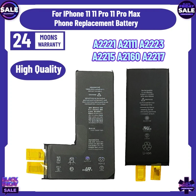New Mobile Phone Batteries for IPhone 11 11 Pro 11 Pro Max Phone Replacement Battery A2221/A2111/A2223  A2215 A2160 A2217
