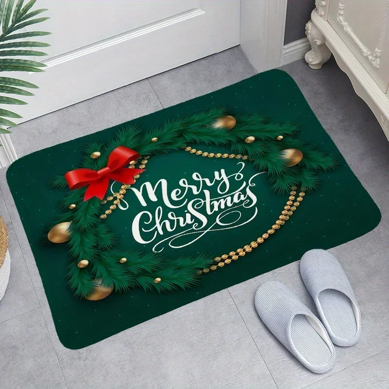 

Christmas Printed Bath Room Non-silp Doormats Suitable for Livingroom Entrance Decorations Accessories Pads Bedroom Rugs 40x60cm