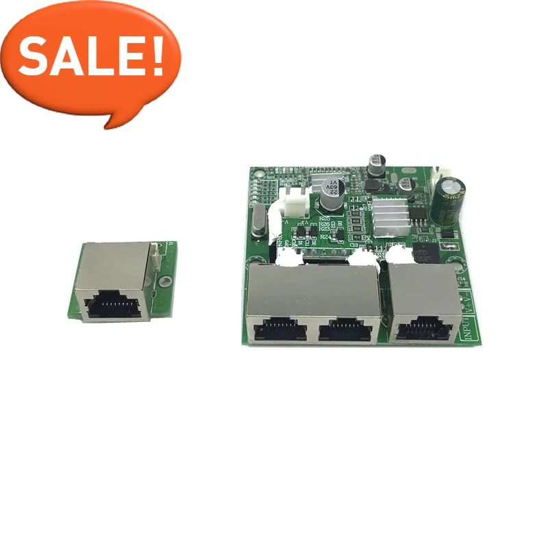 

3-портовый модуль гигабитного коммутатора PoE 48V2A 96w-144w 3-портовый 10/100/1000M контактный порт мини-переключатель модуль PCBA Материнская плата RJ45 POE