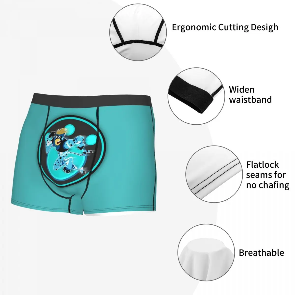 Cuecas boxer shorts selvagem kratts cor azul calcinha masculina confortável roupa interior para homme homem namorado presente