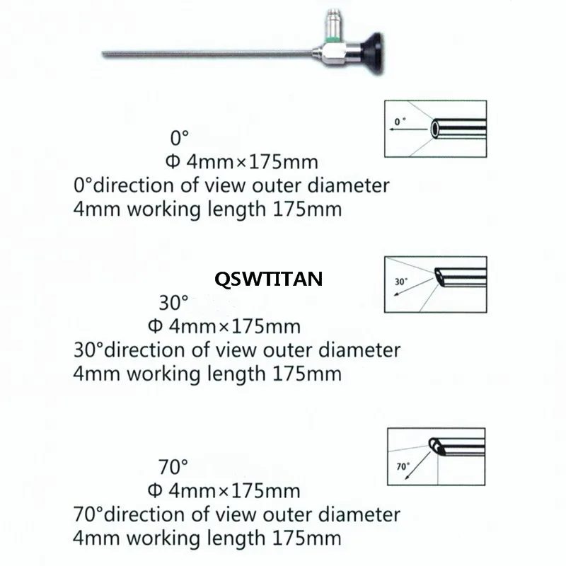 Endoscópio de hd sinusoscope endoscopia industrial 4mm 30 70 0 graus câmera bainha