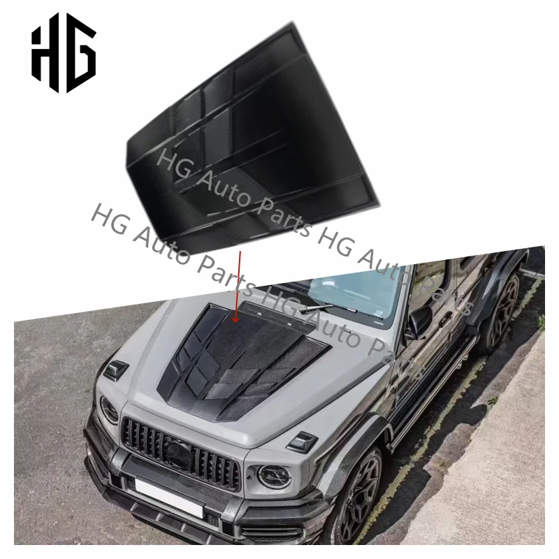 

Automotive Bonnet MB Style Carbon Fiber Body Kit For W463 Bonnet Scoop For G63 W464 Front Engine Hood For G Class Wagon Hoods