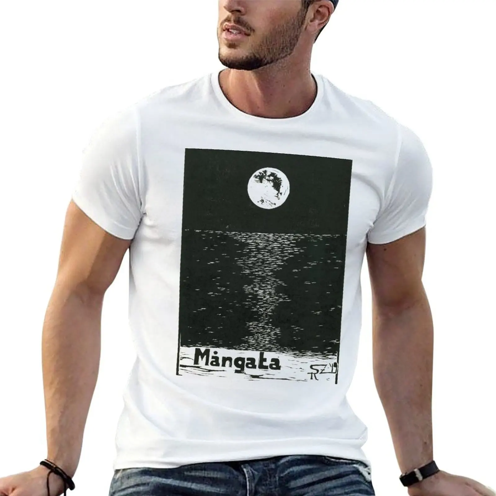 Camiseta Mangata para hombre, camisas de algodón con gráfico de calidad para camisetas altas, camiseta para hombre, camiseta para hombre