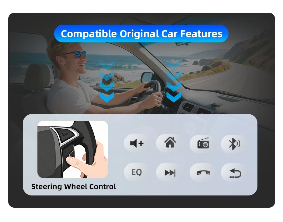 Junsun Android 15 Auto-Intelligentes System für VOLVO XC90 MK1 275 2004-2013, kabelloses CarPlay für Apple Auto, 9" – Detail 6