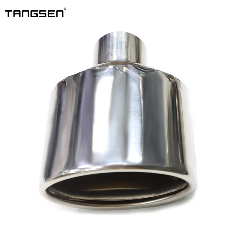 

For Benz W204 Class C Car Universal Oval Exhaust Tip Stainless Steel Muffler Tip 47mm Inlet Single Out Exhaust Pipe Car Tuning