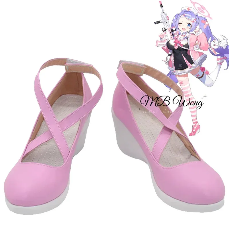 

Игра Blue Archive Asagao Hanae, обувь для косплея, ботинки для ролевых игр, Хэллоуин, карнавал, Рождественская вечеринка, реквизит, индивидуальный заказ