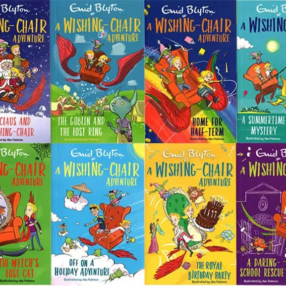 English reading books Enid Blyton Wishing-Chair Adventure 8 volumes children's reading comic books AuthorBlyton;Enid