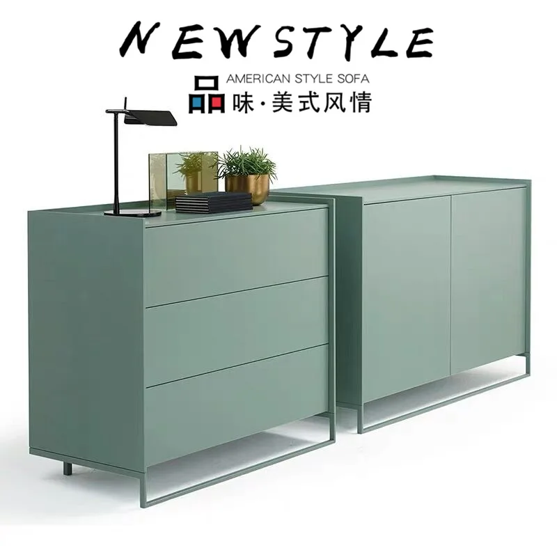 Cassettiera a tre cassetti laccata per pianoforte nordico, armadietto per ingresso personalizzato, moderno e minimalista, per camera da letto