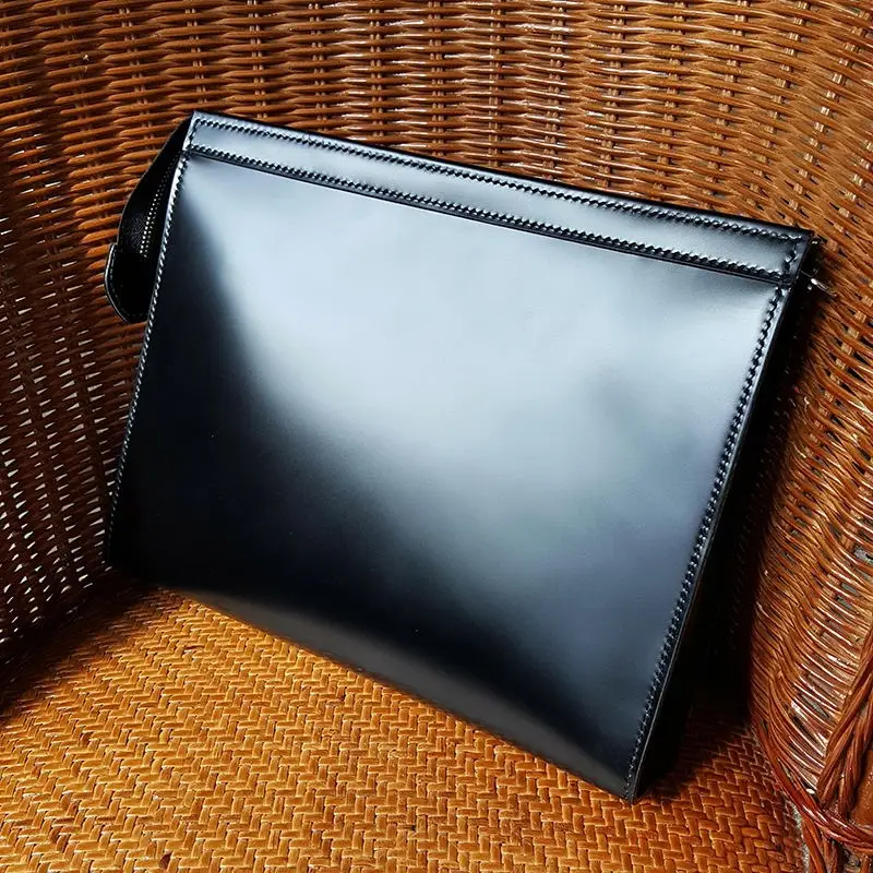 

jiangxin Horse leather men's handbag leather envelope bag clutch bag women's clutch bag custom