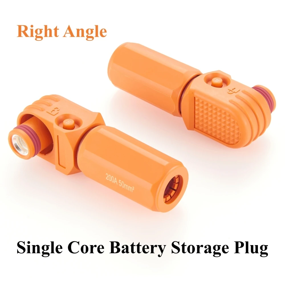 

Right Angle Energy Storage System Power Connector IP67 Waterproof 200A 50mm² Single Core HV Battery Storage Plug